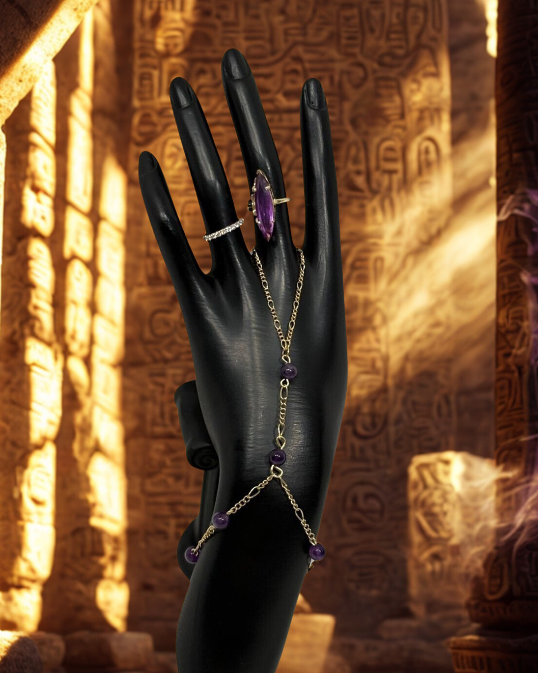 Amethyst Hand Chain – 14K Gold Filled
