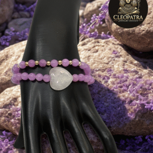 Kunzite & Rose Quartz Heart Bracelet