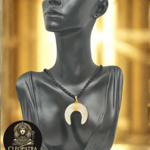 Agate Moon Pendant Necklace